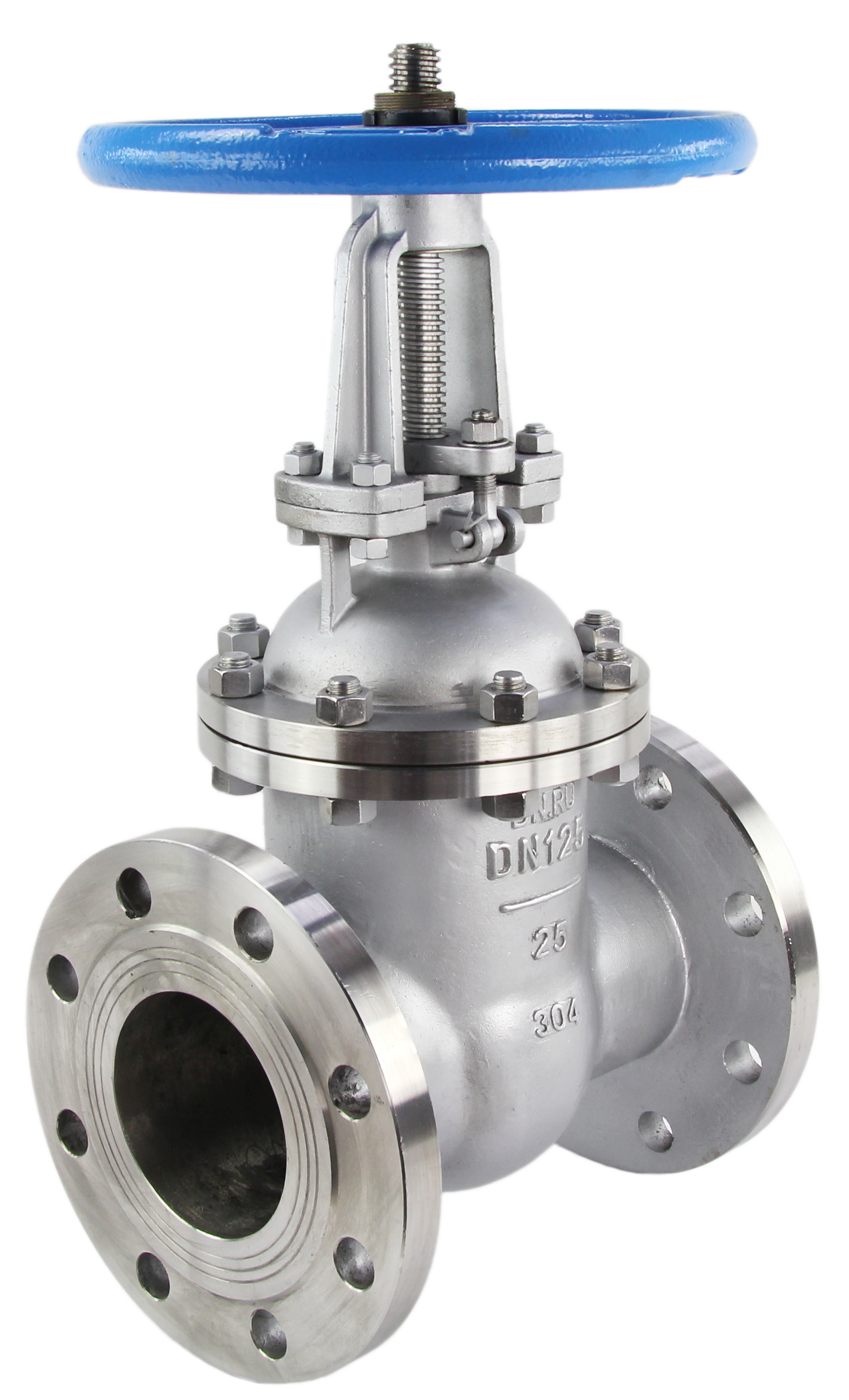Задвижка клиновая 30нж64нж DN.ru GVWR3131M-2W-F-S Ду150 Ру25 фланцевая, корпус - нержавеющая сталь 304, материал клина - нержавеющая сталь 304, уплотнение - металл, со штурвалом GAIR