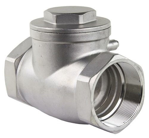 Клапаны обратные DN.ru VC3232P-T 1/2″-3″ Ду15-80 Ру16 муфтовые, поворотные, корпус - нержавеющая сталь, диск - нержавеющая сталь, уплотнение - PTFE