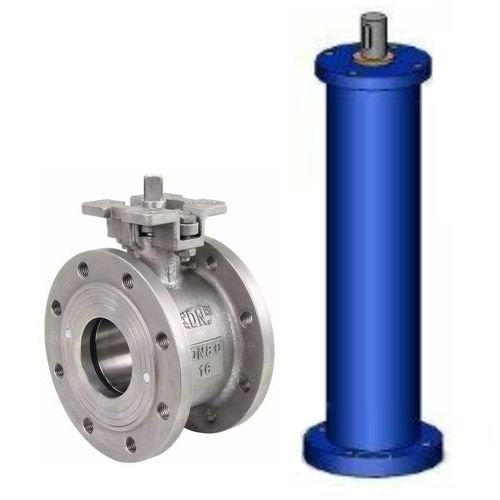 Кран шаровой DN.ru BV3232P-FP-Fb-ISO-H Ду100 Ру16 полнопроходной двухходовой, нержавеющая сталь, межфланцевый, уплотнение - PTFE, с ISO-фланцем и голым штоком, с колонкой управления F10 (ОСТ тип А, Б) 1000 мм, управление под электропривод