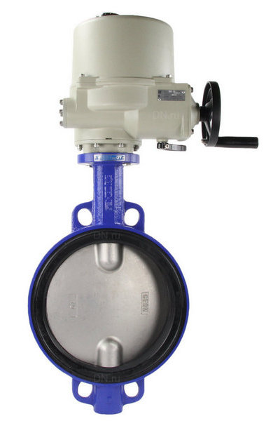 Затвор дисковый поворотный DN.ru WBV1413E-2W-Fb-H Ду125 Ру16, корпус - чугун GGG50, диск - чугун GGG40, уплотнение - EPDM, с электроприводом ГЗ-ОФ-110/11М 380В