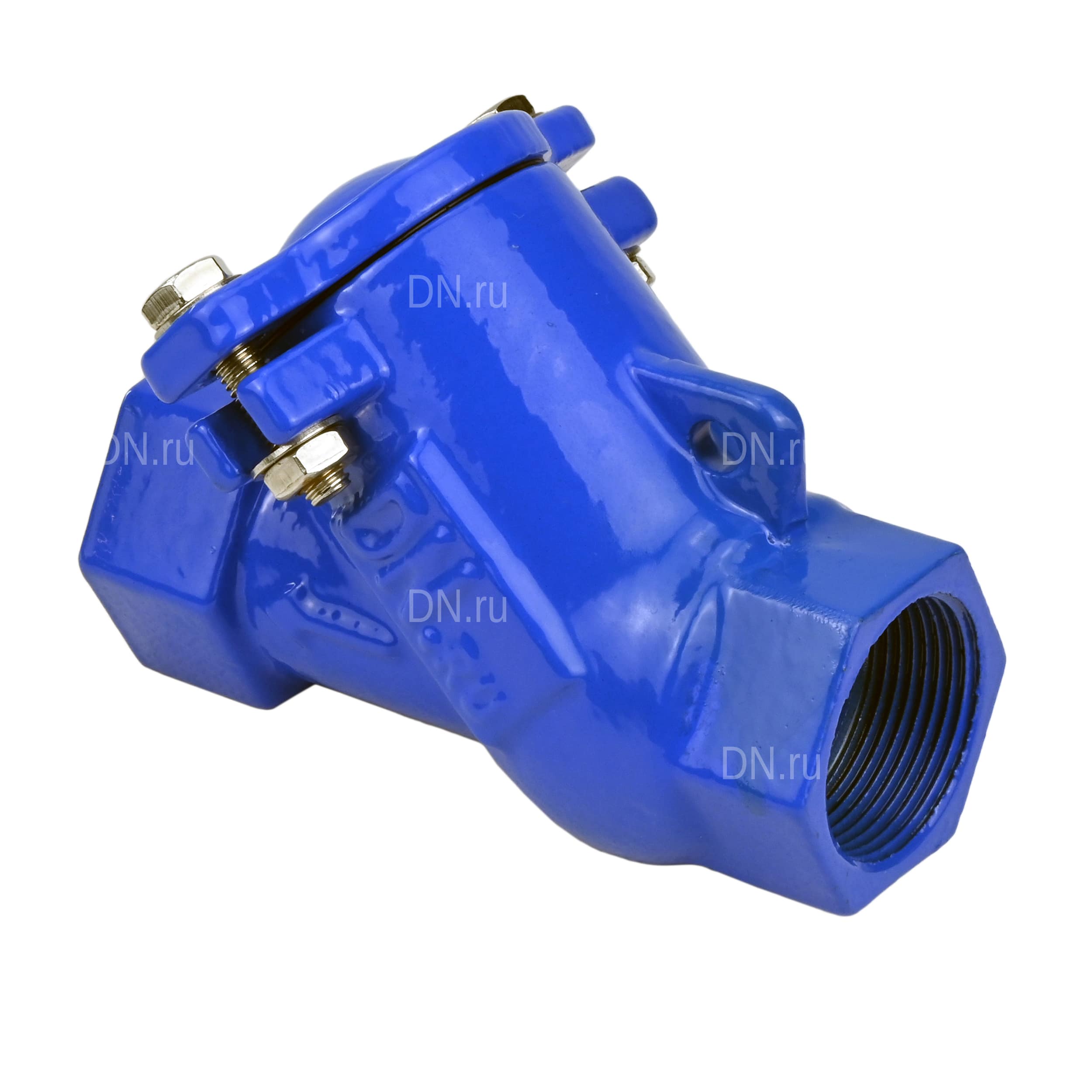 Клапан обратный DN.ru VCB1433N-T 1/2″ Ду15 Ру16 муфтовый, шаровой, корпус - чугун, шар - сталь+NBR, уплотнение - NBR