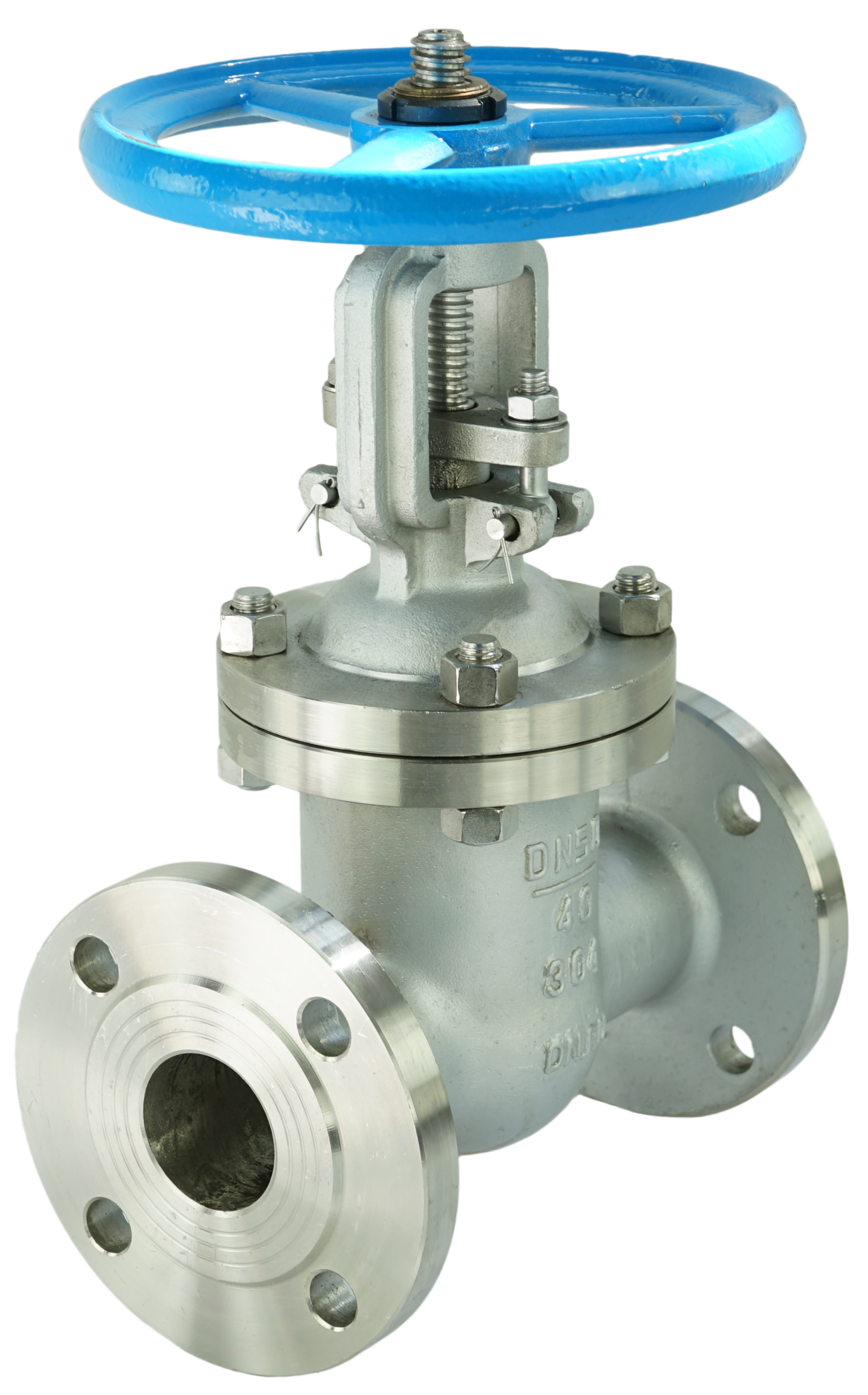 Задвижка клиновая 30нж15нж DN.ru GVWR3131M-2W-F-S Ду50 Ру40 фланцевая, корпус - нержавеющая сталь 304, материал клина - нержавеющая сталь 304, уплотнение - металл, со штурвалом GAIR