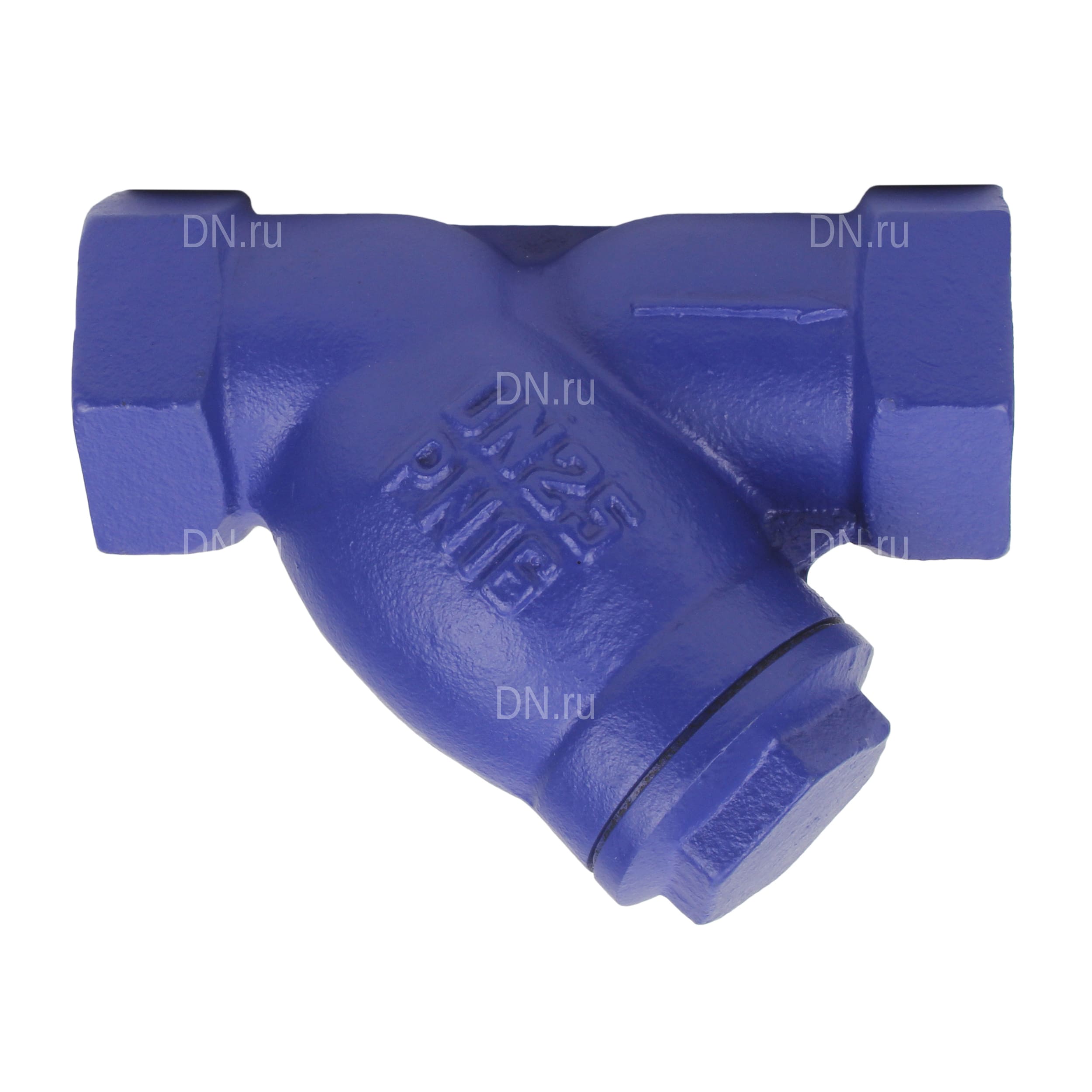Фильтр сетчатый DN.ru FMY1131PPL-T 1 1/2″ Ду40 Ру16 резьбовой L=160, корпус чугун GGG25, сетка SS304, уплотнение PPL, Y-образный